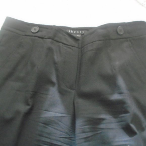 THEORY SIZE 4 BLACK SAMMY STYLE PANTS - Picture 2 of 5